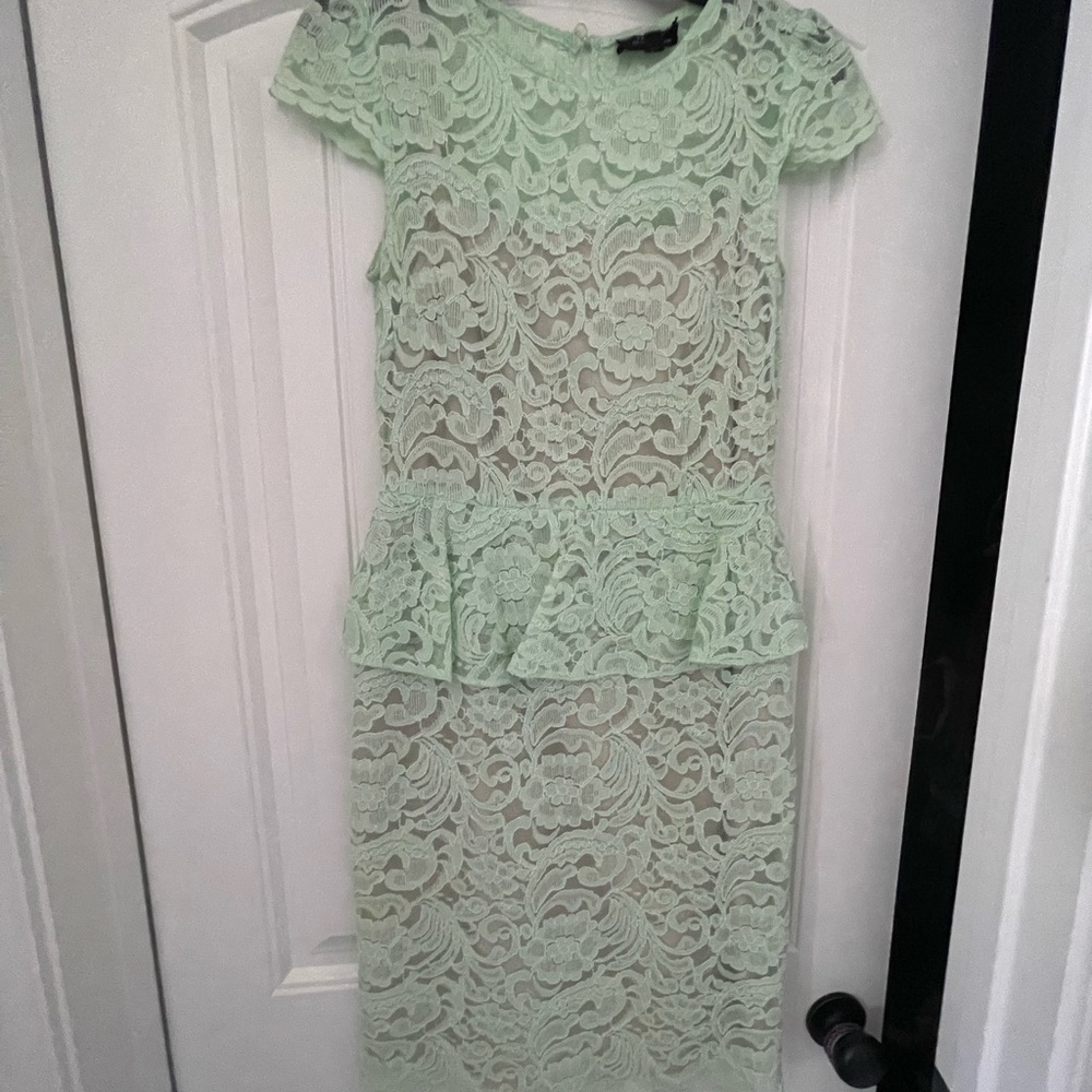 Lace, knee length dress
